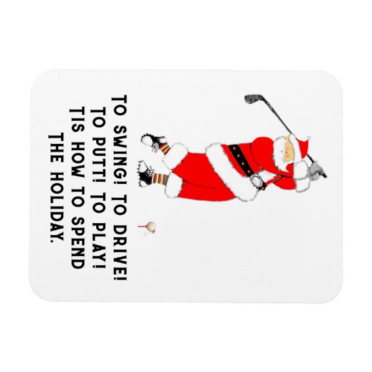 Golf Holiday Geschenk Magnet (Horizontal)
