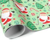Golf Holiday Geschenkpapier (Rolleneckpunkt)