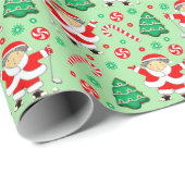 Golf Holiday Geschenkpapier (Rolleneckpunkt)