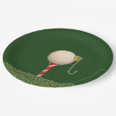 Golf Holiday Party Pappteller (Schrägansicht)