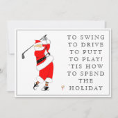 Golf Holiday Weihnachtskarten (Vorderseite)