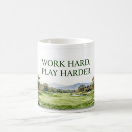 Golf Home-Dekor-Kollektion | Premium-Aquarell Kaffeetasse