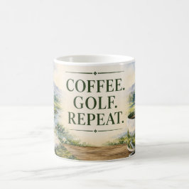 Golf Home-Dekor-Kollektion | Premium-Aquarell Kaffeetasse