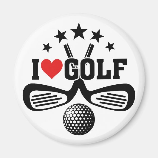 Golf I LIEBE GOLF Magnet (Vorne)