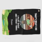 Golf I play Golf Ich habe für Golfer Dinge vergess Golfhandtuch (Horizontal)