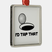 Golf I würde das anstechen Silbernes Ornament (Rechts)