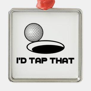 Golf I würde das anstechen Silbernes Ornament