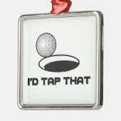 Golf I würde das anstechen Silbernes Ornament (Links)