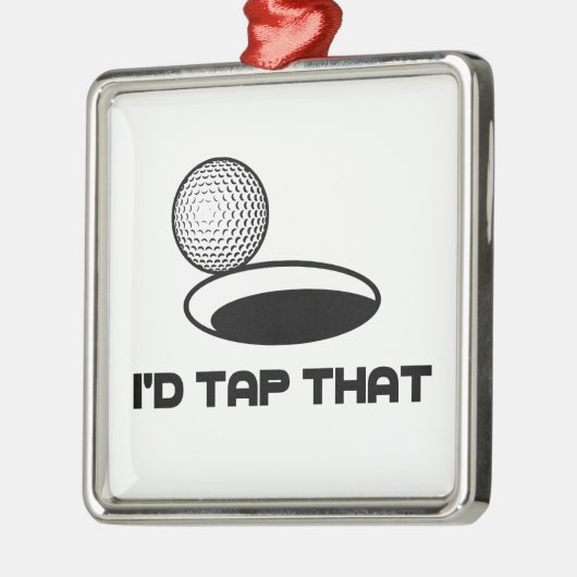 Golf I würde das anstechen Silbernes Ornament (Links)