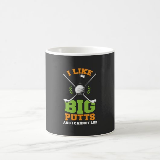 Golf - Ich mag große Putts Kaffeetasse (Mittel)