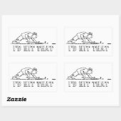 Golf - Ich würde diesen maßgeschneiderten Golfer-C Rechteckiger Aufkleber (Blatt)