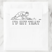 Golf - Ich würde diesen maßgeschneiderten Golfer-C Rechteckiger Aufkleber (Tasche)