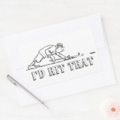 Golf - Ich würde diesen maßgeschneiderten Golfer-C Rechteckiger Aufkleber (Umschlag)