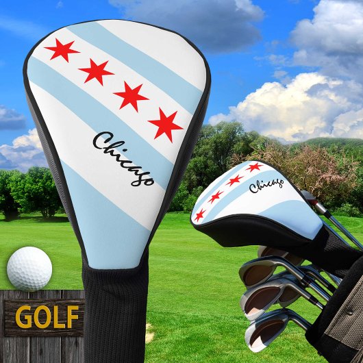 Golf Illinois & Chicago Flag / Golf Clubs Covers Golf Headcover