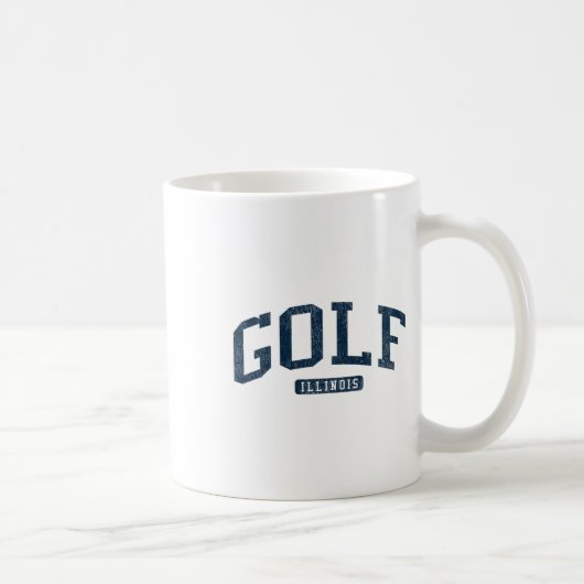 Golf Illinois Il Uni University Style Blue Kaffeetasse (Rechts)
