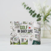 Golf im Alltag Postkarte (Stehend Vorderseite)