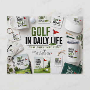 Golf im Alltag Postkarte