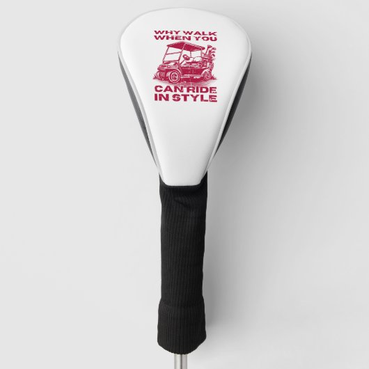 Golf im Stil Funny Golf Cart Headcover (Vorderseite)