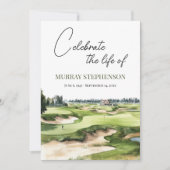 Golf im Wasser Einladung (Vorderseite)