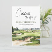 Golf im Wasser Einladung (Stehend Vorderseite)