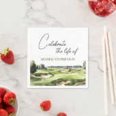 Golf im Wasser Golfer Besichtigung der Alpen Serviette (Beispiel)