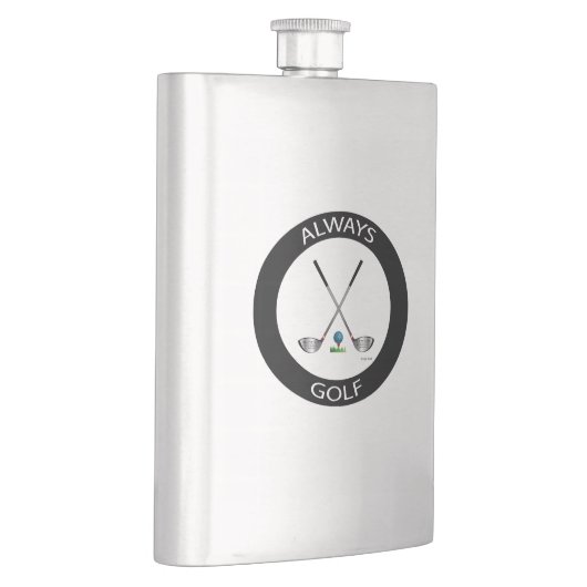 GOLF - Immer Golf Logo, Coole Maske Flachmann (Rechts)