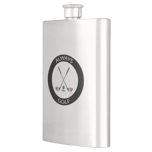 GOLF - Immer Golf Logo, Coole Maske Flachmann (Links)