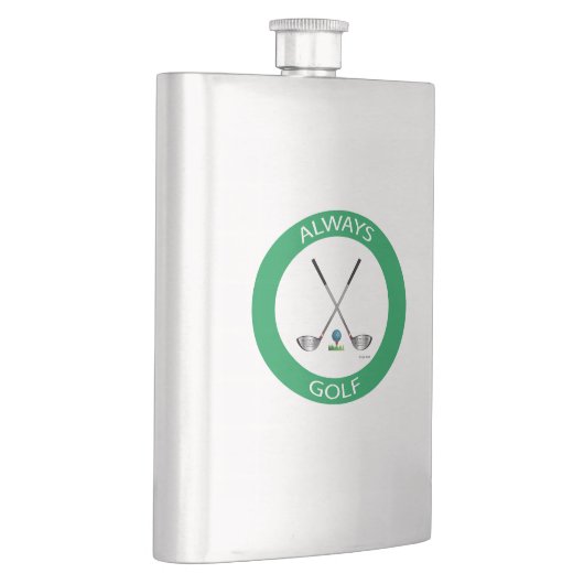 GOLF - Immer Golf Logo, Coole Maske Flachmann (Rechts)