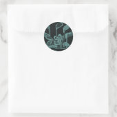 Golf-Implementierungen Runder Aufkleber (Tasche)