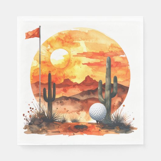 Golf in Arizona  Servietten (Vorderseite)