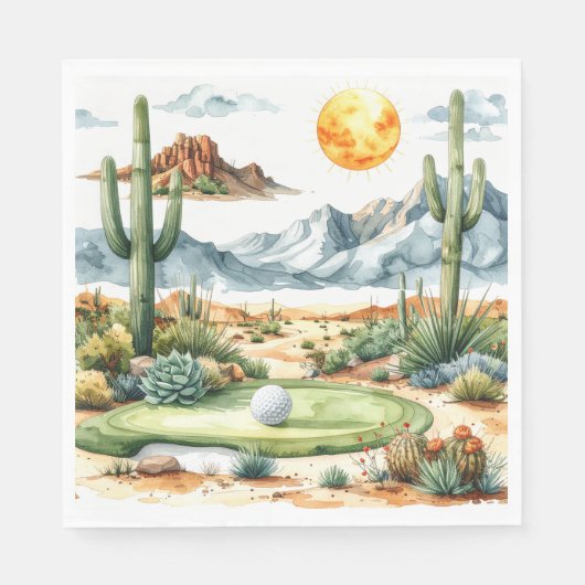 Golf in Arizona  Servietten (Vorderseite)