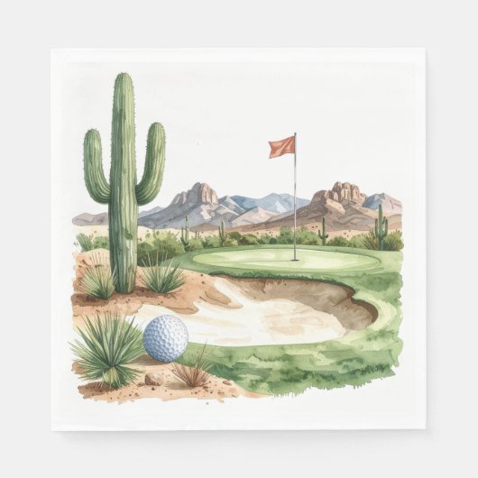 Golf in Arizona Servietten (Vorderseite)
