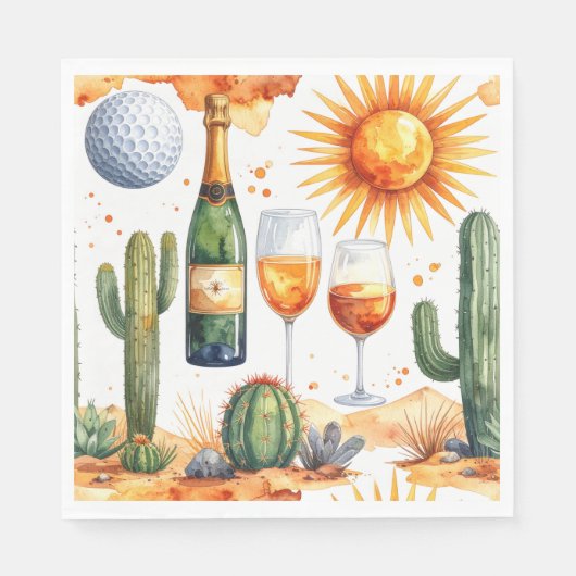 Golf in Arizona  Servietten (Vorderseite)