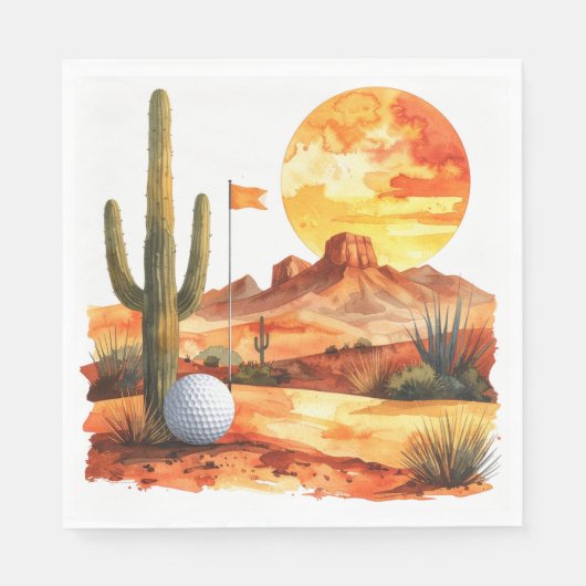 Golf in Arizona Servietten (Vorderseite)