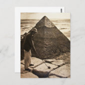 Golf in der Pyramide Sepia Toned Postkarte (Vorne/Hinten)