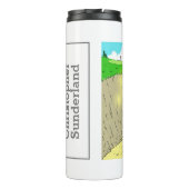 Golf in einem Bunker Cartoon stecken - Funny Thermosbecher (Rückseite)