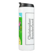 Golf in einem Bunker Cartoon stecken - Funny Thermosbecher (Nach rechts gedreht)