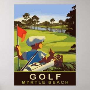 Golf in Myrtle Beach, South Carolina, Reise Poster