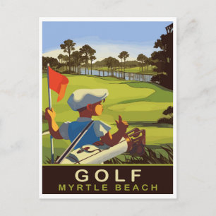 Golf in Myrtle Beach, South Carolina, Reise Postkarte