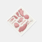 Golf in rosa Thema für Dame Golfer Serviette (Ecke)