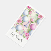 Golf in Rosa Thema mit Blume Golfer Serviette (Ecke)