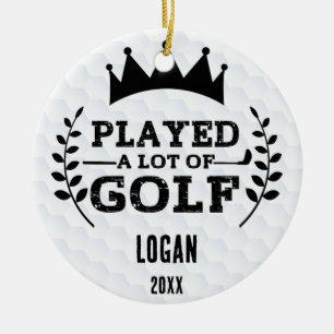 Golf & Individuelle Name gespielt Keramik Ornament