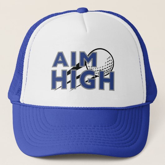 Golf Infusion "AIM HIGH" Golf Trucker Hat Truckerkappe (Vorderseite)