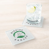 Golf-Infusion | Birdies | Adlerlogo Glasuntersetzer (Schrägansicht)