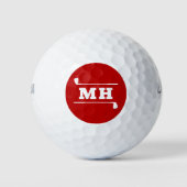 Golf Initialen Klassisch Elegant Sportlich Bold Ro Golfball (Vorderseite)