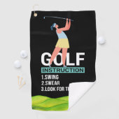 Golf Instruction Swing Swear Repeat Golf Handtuch (Insitu)