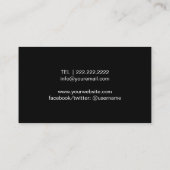 Golf Instructor Beruflich Blue Metal Sport Visitenkarte (Rückseite)