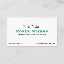 Golf Instructor Business Card Golfplatz
