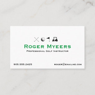 Golf Instructor Business Card Golfplatz Visitenkarte