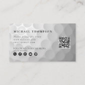Golf Instructor Business Social Media QR Code  Visitenkarte (Rückseite)
